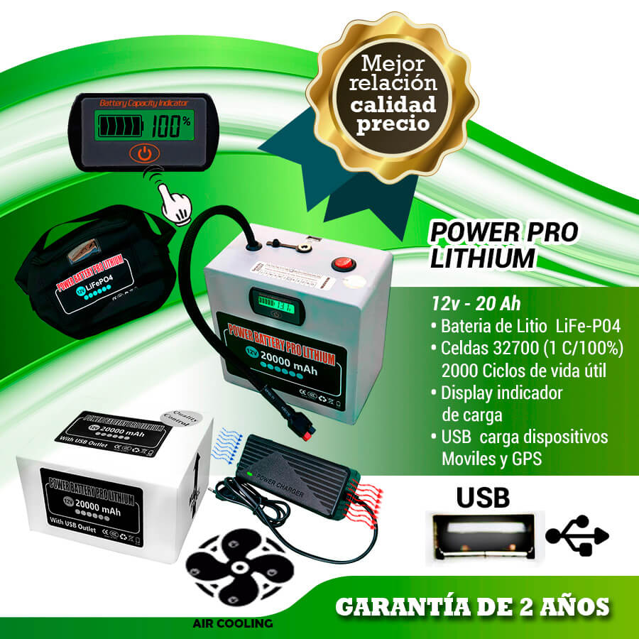 Cargador batería Litio LiFePo4., 12V