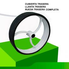 REPUESTO CUBIERTA TRASERA DE GOMA 31.5 CM DIAMETRO  X 7.5 CM ANCHO